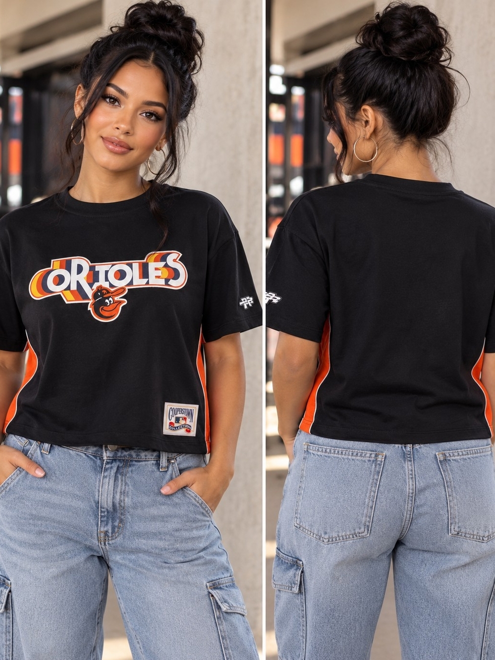 Pro Standard Baltimore Orioles Graphic Short Sleeve Crop Tee